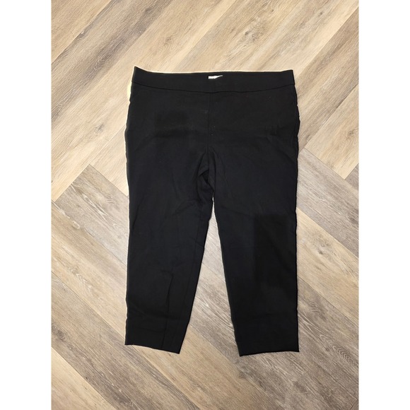 Ava & Viv Pants - Ava & Viv Womens Black Pull On Ankle Pants Stretch Trousers 3X